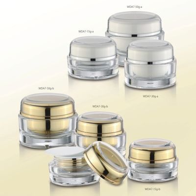 Un buen precio. Botella de plástico acrílico Seriess Jarrón cosmético acrílico para productos de belleza de cristal en línea