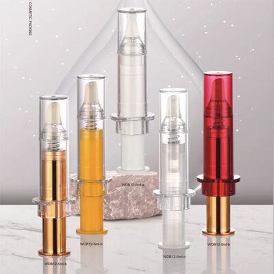 Buen precio 10ml Custom Color Leak Proof Airless Syringe Bottle for Eye Serum Face Cream Cosmetic Packaging en línea